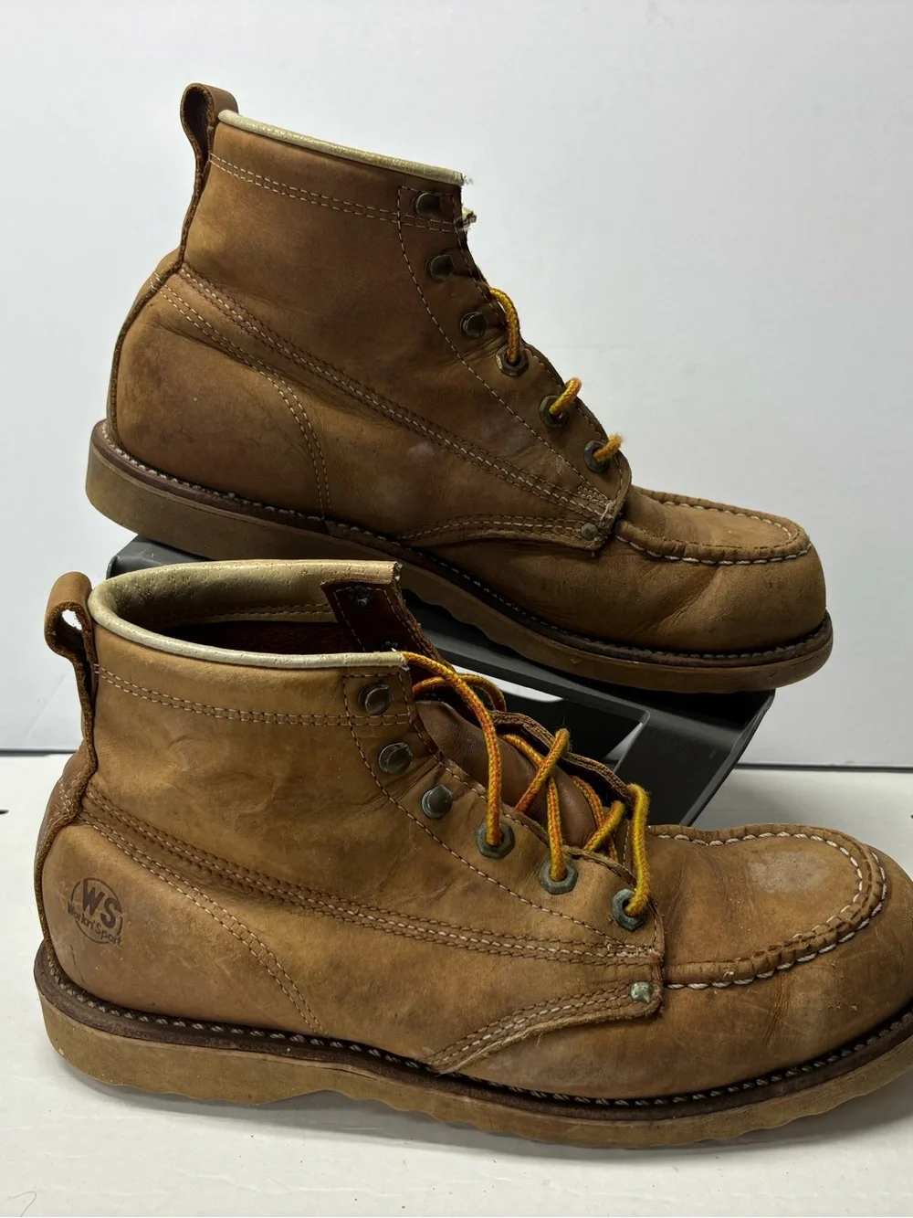Vtg USA Made Men’s Boots Size 9.5 Work N Sport Heritage Genuine Leather Brown